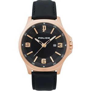 Politie Mens Chronograaf Quartz Horloge met Lederen Band PL.15384JSR/02