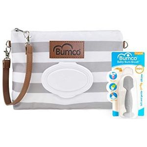 Grijze BabyBum Luier Clutch + Grijze Mini Luiercrème Borstel + Luier Veranderende Handschoen Sacs - Travel Essentials Set van 3
