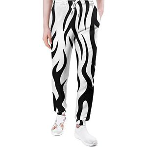 Zebra Skin Pattern Heren Joggingbroek Casual Joggers Broek Atletische Lounge Broek Met Zakken Voor Vrouwen