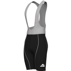 DANISH ENDURANCE Bibshort voor Heren, met Bretels, Quick-Dry, Zwart/Grijs, M