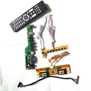 Voor LM201WE3-TLF5/TLF6 lcd scherm panel 4CCFL 30Pin LVDS T.V53 controller board Remote+Inverter+toetsenbord VGA HDMI AV USB RF Kit (LM201WE3-TLF6)