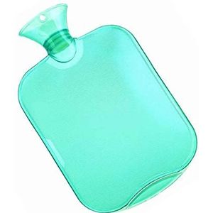 DieffematicRSD Warmwaterkruik Hoge dichtheid dikke transparante watergevulde rubberen warmwaterkruik Explosieveilige handwarmer waterzak (Color : Green)