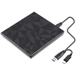 Groot Ruitpatroon TypeC+USB3.0 Externe Dvd-brander Laptop PC Universele Optische Drive Gebruiksvriendelijk