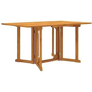 SMTSEC Tuinmeubilair Vouwen Vouwen Tuintafel 150x90x75 cm Massief Houten Teakhouten Meubels