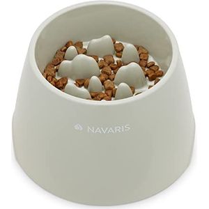 Navaris - Verhoogde Anti Schrokbak - Melamine - Voor Honden en Katten