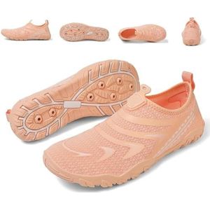 Slip On Blotevoetenschoenen voor vrouwen, ademend mesh, antislip, waterdicht, lichtgewicht, Zero Drop zool, minimalistisch, sneldrogend, voor wandelen, surfen, zwemmen, outdoor, roze, 38 EU