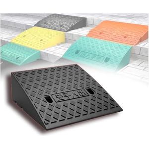 Drempelrolstoelhelling, Stoepranden for rolstoeltoegang, schuurlaadvloer, rubber, veelkleurig, 50 cm, verschillende maten(Black,50x40x17 m)