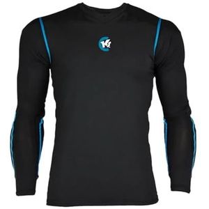 KEEPERsport - Gevoerd keepershirt - lang beschermend shirt voor keepers ondergoed - maat 128-XXL, zwart, S