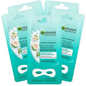 5 x Garnier Skinactive revitaliserend oogmasker met kokoswater en hyaluronzuur - 5 verpakkingen met elk 1 toepassing