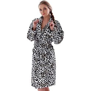Dames Badjas，Badjassen Dames Plus Size Leopard Coral Fleece Warme Badjas Nachtkleding Kimono Badjas Slaapkleding Voor Dames, M