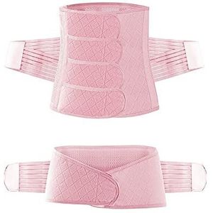 Postpartum Belly Band,Girdle for Postnatal,waist/Pelvis Belt for Tummy Support Back Pain Relief,C-Section Recovery Tummy Control Waist Cincher Body Shaper Pink,L