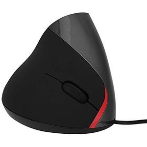 muis met verticale kabel, USB optische muis met hoge precisie, 3200 dpi gaming-muis, ergonomisch design, muis voor desktop of laptop, zonder batterij (zwart)