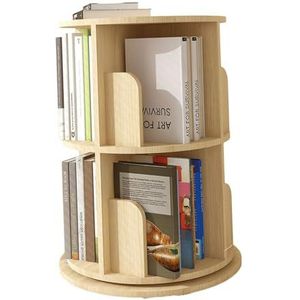 6 Lagen Draaibare Boekenplank, 360° Draaibaar Cd-rek, Houten Smalle Boekenplankorganizer, Planken Met Open Ontwerp, Eenvoudig Te Monteren For Woonkamer, Studeerkamer, Kantoor (Size : 2 tiers)