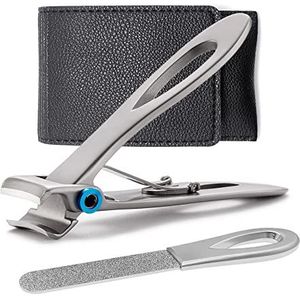 VOGARB Nagelknipper voor dikke nagels, brede kaakopening, vingernagel teennagelsnijder met nagelvijlset voor ingegroeide stoere nagels, extra grote trimmer voor mannen, vrouwen, volwassenen, senioren,