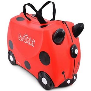 Trunki Handbagage en kinderkoffer om erop te zitten, risen, cadeau voor meisjes en jongens, trolley Harley lieveheersbeestje, rood, Harley lieveheersbeestje (rood), 46 x 21 x 31 cm, kinderbagage