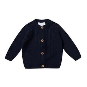 Stellou & friends Vest voor meisjes en jongens met knopen in houtlook | Hoogwaardige babykleding van 100% katoen - IV V, Navy II, 110/116 cm