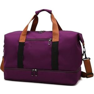 Reistas Oxford Reistas Handtassen Grote Capaciteit Carry On Bagage Tassen Mannen Vrouwen Schouder Outdoor Tote Weekend Waterdichte Tas Duffel, Paars, Eén maat