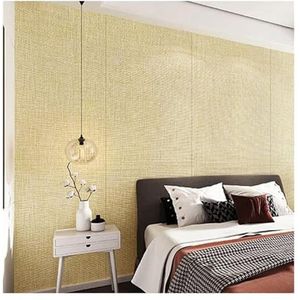 Linnen Stof - Pel-en-Plak Behang - Beige - 5 mm Dik - Zelfklevend - 65 x 280 cm - Waterdicht