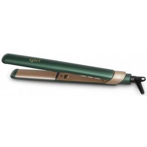 GKL - Natuurlijke stijltang – professionele stijltang met ionentechnologie en 5 temperatuurniveaus – zelfuitschakeling en speciale toermalijncoating – 60 W – groen en koper