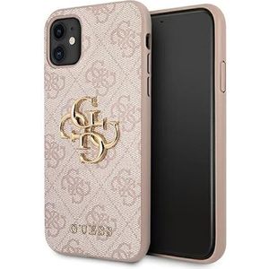 GUESS GUHCN614GMGPI hoes voor iPhone 11 6,1 inch roze 4G Big Metal Logo