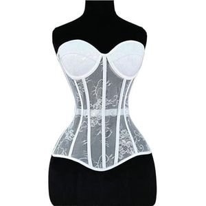 AD-BCrbgen Korsettops voor dames - shapewear overbuste lingerie renaissance-ontwerp voor dagelijks gebruik of speciale evenementen (wit, XS)