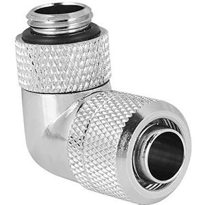 90 Graden G1/4 '' Schroefdraadkoppeling, Extender Connector Adapter voor PC Waterkoeling(Zilver)