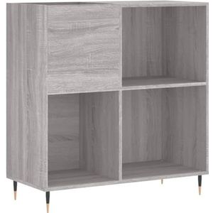 vidaXL-Platenkast-84,5x38x89-cm-bewerkt-hout-grijs-sonoma-eikenkleurig