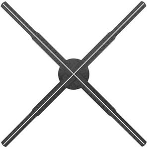 3D-hologramventilator 19,6 inch 2000x1152 WiFi 3D-projector met 576 LED-lichtkralen for reclame in zakelijke winkels(62cm HD edition)