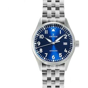 SAAKO Cronos Pilot Flieger Automatische Mechanische Mannen Horloge 39mm PT5000 Rvs Sapphire Crystal Horloges, V 3, mode