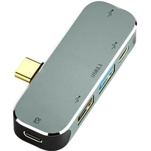 Nee. -c USB Hub Laptops Mobiele telefoons Multi-slot PD100W Aluminiumlegering HDMI-compatibele Converter Apparaat Splitter Accessoire Nr. 4