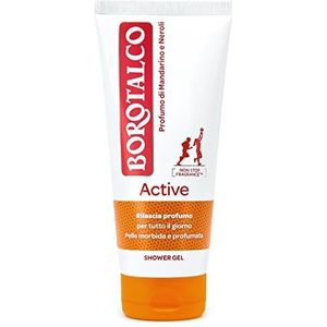 Borotalco - Active Body doucheschuim met mandarijn en neroli, douchegel voor een zachte, geurende huid, ideaal voor dames en heren, fles van 200 ml