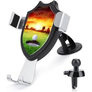 Sunset Ball In Hole - Golfen Telefoonhouder Mount voor Auto Voorruit Dashboard Air Vent Fit voor de meeste mobiele telefoons