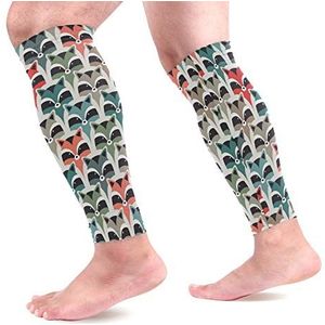 EZIOLY Wasbeer Sport Kalf Compressie Mouwen Been Compressie Sokken Kalf Guard voor hardlopen, Fietsen, Moederschap, Reizen, Verpleegkundigen