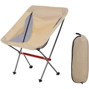 Klapstoel Campingstoel Outdoor Camping Picknick Draagbare Vissen Klapstoel Ademende Aluminium Rugleuning Stoel Strandstoel Outdoorstoel (Color : Beige, Size : 70cm)