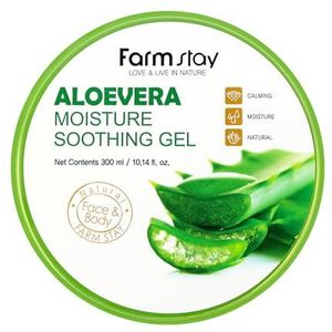 Farm Stay - Aloë Vera Moisture Soothing Gel 300 ml voor mannen en vrouwen - 100% Aloë Vera voor de droge huid - Gezichtsbehandeling - Moisturisers - Dagverzorging - Gels