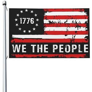 Vlag 1776 Betsy Ross We The People Usa vlag boerderij vlag decoratie huis tuin vlag vervagen bestendig strand vlaggen, voor tuin, huis, 90 x 150 cm
