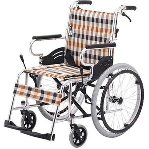 Rolstoelen Comfortabele rolstoel, opklapbaar, lichtgewicht aluminiumlegering for ouderen, gehandicapten. Draagbare rolstoel kan 100 kg dragen Volwassen