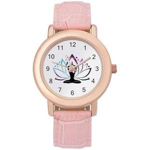 India Lotus Yoga Horloges Voor Vrouwen Mode Sport Horloge Vrouwen Lederen Horloge