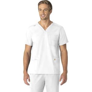 Carhartt Scrubs C15013 Unisex Force Modern Fit V-hals Top - XX-Large - Wit