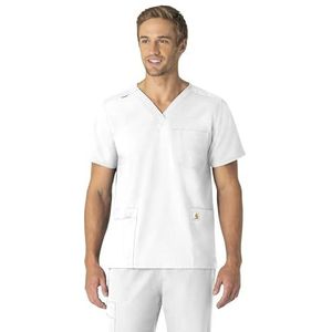 Carhartt Scrubs C15013 Unisex Force Modern Fit V-hals Top - XX-Large - Wit