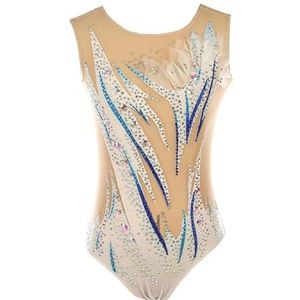 Ritmische gymnastiekpakje, glanzend tanktopje for meisjes, sportkleding for gymnastiekwedstrijden(4XL)