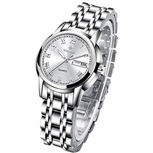 Nieuwe dames horloge waterdicht Ins Wind licht luxe niet-mechanische mode dames horloge, Kleur: wit, Armband