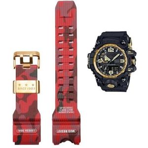Camouflage Hars Band Geschikt Fit for Casio G-SHOCK GWG-1000 Mudmaster heren Vervanging Band Achteraf Horloge Accessoires (Color : GWG-Camo Red-G, Size : GWG1000)