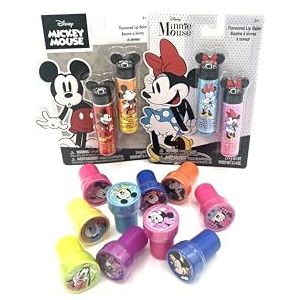 Disney Mickey and Minnie Lip Balm Bundle with 4 Lip Balms in Assorted Flavors