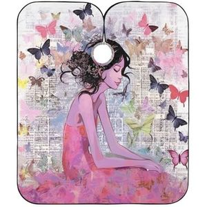 Kapper Cape Fee Meisje Vlinder Salon Cape Verstelbare Kappers Cape Professionele Kappers Jurk Voor Thuis Kapper Accessoires Kappers 140x168cm