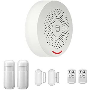 Beveiligingscamerasysteem buiten, Tuya Alarmsysteem Draadloos 433 MHz Beveiliging Inbreker Smart Home APP Deur Raam Sensor Bewegingsmelder (Color : B, Size : 1)