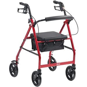 Drive Medical R8RD-23 aluminium rollator, rood