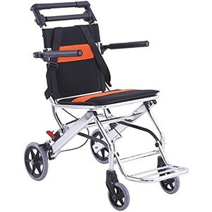 Rolstoelen Opvouwbare zelfrijdende lichtgewicht aluminium, compacte begeleider-aangedreven rolstoel, 40 cm zitdiepte, draagbare rolstoel voor onafhankelijkheid of conciërgegemak