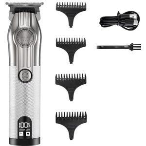 Tondeuse voor mannen, tondeuses professionele kappersmachines elektrische tondeuse precisie stalen mes haarsnijmachine (wit 601)