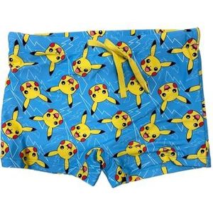 Fashion UK Pokémon Pikachu - badpak - zee voor kinderen - badpak voor jongens - Pokemon Pikachu - Boxer zee kinderen [figuren], Lichtblauw, 6 Jaar
